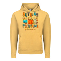 Vintage Mustard autumn leaves and pumpkins please Vintage Hoodie - Zillion Design Studio