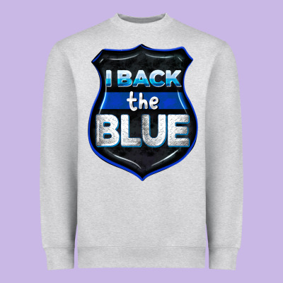 I Back The Blue 4th Of July Heavyweight Sweatshirt Designed By Cowgirlartshop