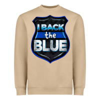 Mushroom I back the blue 4th of July Heavyweight Sweatshirt - CowGirlArtShop