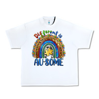 White different is ausome Urban Heavy Tee - BarkalooDesign