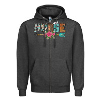Charcoal Heather western nurse arrow floral Zipper Hoodie - BarkalooDesign