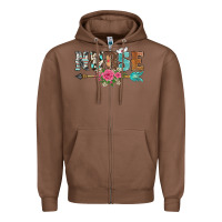 Chestnut western nurse arrow floral Zipper Hoodie - BarkalooDesign