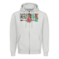 Dove Grey western nurse arrow floral Zipper Hoodie - BarkalooDesign