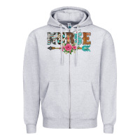Heather Grey western nurse arrow floral Zipper Hoodie - BarkalooDesign