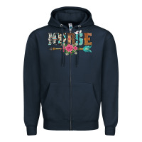 Navy western nurse arrow floral Zipper Hoodie - BarkalooDesign