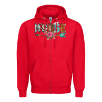 Red western nurse arrow floral Zipper Hoodie - BarkalooDesign