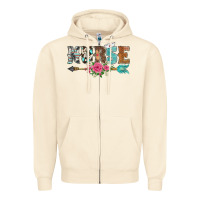Sandshell western nurse arrow floral Zipper Hoodie - BarkalooDesign