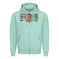 Seafoam western nurse arrow floral Zipper Hoodie - BarkalooDesign