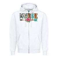 White western nurse arrow floral Zipper Hoodie - BarkalooDesign