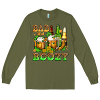 Army Green bad and boozy with beer Long Sleeve Tee - AdoDesignShop