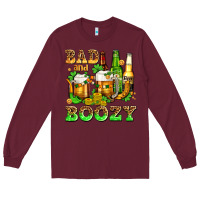 Burgundy bad and boozy with beer Long Sleeve Tee - AdoDesignShop