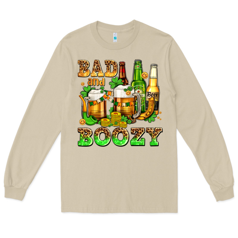 Bad And Boozy With Beer Long Sleeve Tee by AdoDesignShop | Teevron