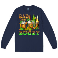 Navy bad and boozy with beer Long Sleeve Tee - AdoDesignShop