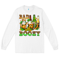 White bad and boozy with beer Long Sleeve Tee - AdoDesignShop