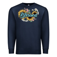 Navy blessed Premium Sweatshirt - NancyCooperArtShop