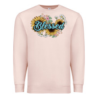 Pale Pink blessed Premium Sweatshirt - NancyCooperArtShop
