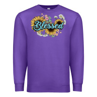 Purple blessed Premium Sweatshirt - NancyCooperArtShop