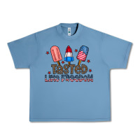 Pebble Blue tasted like freedom Urban Heavy Tee - CowhideDigitalArt