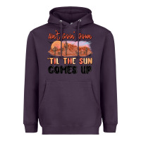 Plum ain't goin' down 'til the sun comes up Heavyweight Hoodie - MaliasSmallBusiness