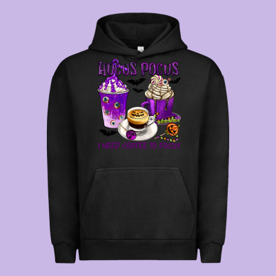 Hocus Pocus I Need Coffee To Focus Urban Hoodie Designed By Texasbilliewilder