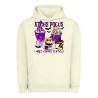 Pigment Pistachio Hocus Pocus I Need Coffee to Focus Urban Hoodie - texasbilliewilder