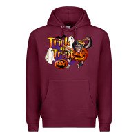 Burgundy Trick Or Treat Chimpanzee Premium Hoodie - LillyAllenDesigns