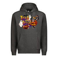 Charcoal Heather Trick Or Treat Chimpanzee Premium Hoodie - LillyAllenDesigns