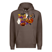 Coffee Trick Or Treat Chimpanzee Premium Hoodie - LillyAllenDesigns