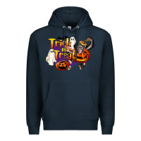 Navy Trick Or Treat Chimpanzee Premium Hoodie - LillyAllenDesigns