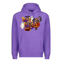Purple Trick Or Treat Chimpanzee Premium Hoodie - LillyAllenDesigns