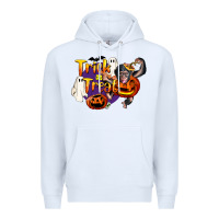 White Trick Or Treat Chimpanzee Premium Hoodie - LillyAllenDesigns