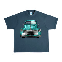 Midnight Navy western truck front view Urban Heavy Tee - FaDigitalArtStudio