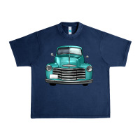 Navy western truck front view Urban Heavy Tee - FaDigitalArtStudio