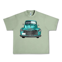 Oil Green western truck front view Urban Heavy Tee - FaDigitalArtStudio