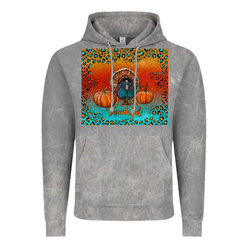 Thankful With Turkey And Pumpkins Vintage Hoodie by RanaPortraitStore | Teevron