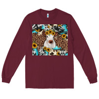 Burgundy western calf Long Sleeve Tee - JahusDesignShop
