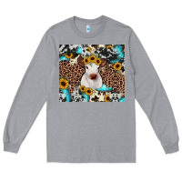 Heather Grey western calf Long Sleeve Tee - JahusDesignShop