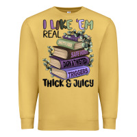 Antique Gold i like them real thick and juicy books Premium Sweatshirt - MaliasSmallBusiness