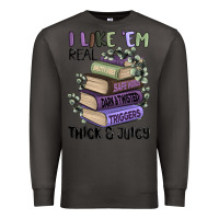 Smoke i like them real thick and juicy books Premium Sweatshirt - MaliasSmallBusiness