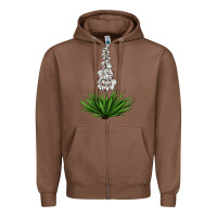 Chestnut Yucca Flower IIIustrations Zipper Hoodie - LillyAllenDesigns