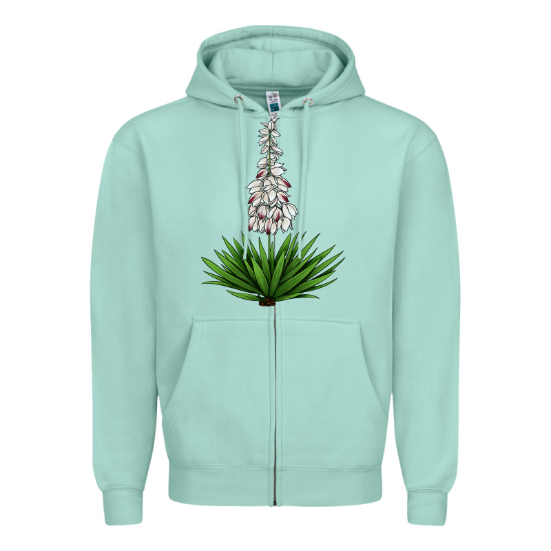 Yucca Flower Iiiustrations Zipper Hoodie by LillyAllenDesigns | Teevron