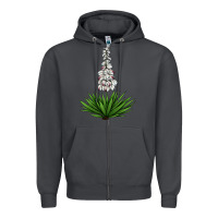 Smoke Yucca Flower IIIustrations Zipper Hoodie - LillyAllenDesigns