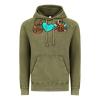 Vintage Olive peace love thanksgiving turkey Vintage Hoodie - RanaPortraitStore