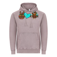 Vintage Zinc peace love thanksgiving turkey Vintage Hoodie - RanaPortraitStore