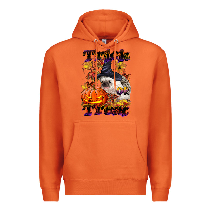 Halloween Hedgehog Trick Or Treat Premium Hoodie by LillyAllenDesigns | Teevron