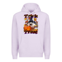 Lilac Halloween Hedgehog Trick Or Treat Premium Hoodie - LillyAllenDesigns