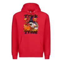 Red Halloween Hedgehog Trick Or Treat Premium Hoodie - LillyAllenDesigns