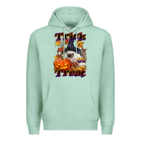Seafoam Halloween Hedgehog Trick Or Treat Premium Hoodie - LillyAllenDesigns