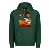 Sports Green Halloween Hedgehog Trick Or Treat Premium Hoodie - LillyAllenDesigns