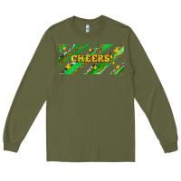 Army Green leopar and cowhide with cheers Long Sleeve Tee - AdoDesignShop